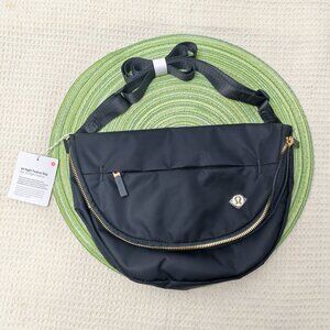🔥Lululemon All Night Festival Bag 5L - Black Gold Hardware Travel Crossbody